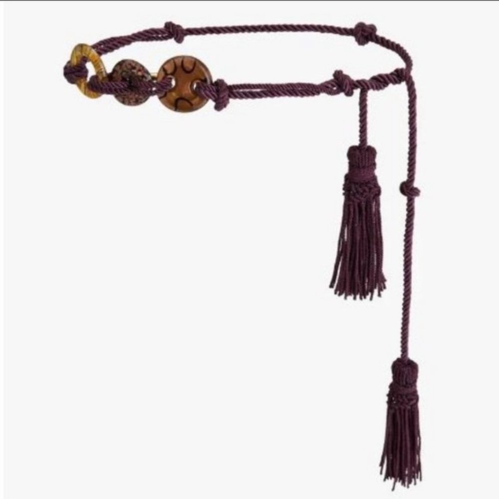 Zara purple LIMITED EDITION glass rope belt
